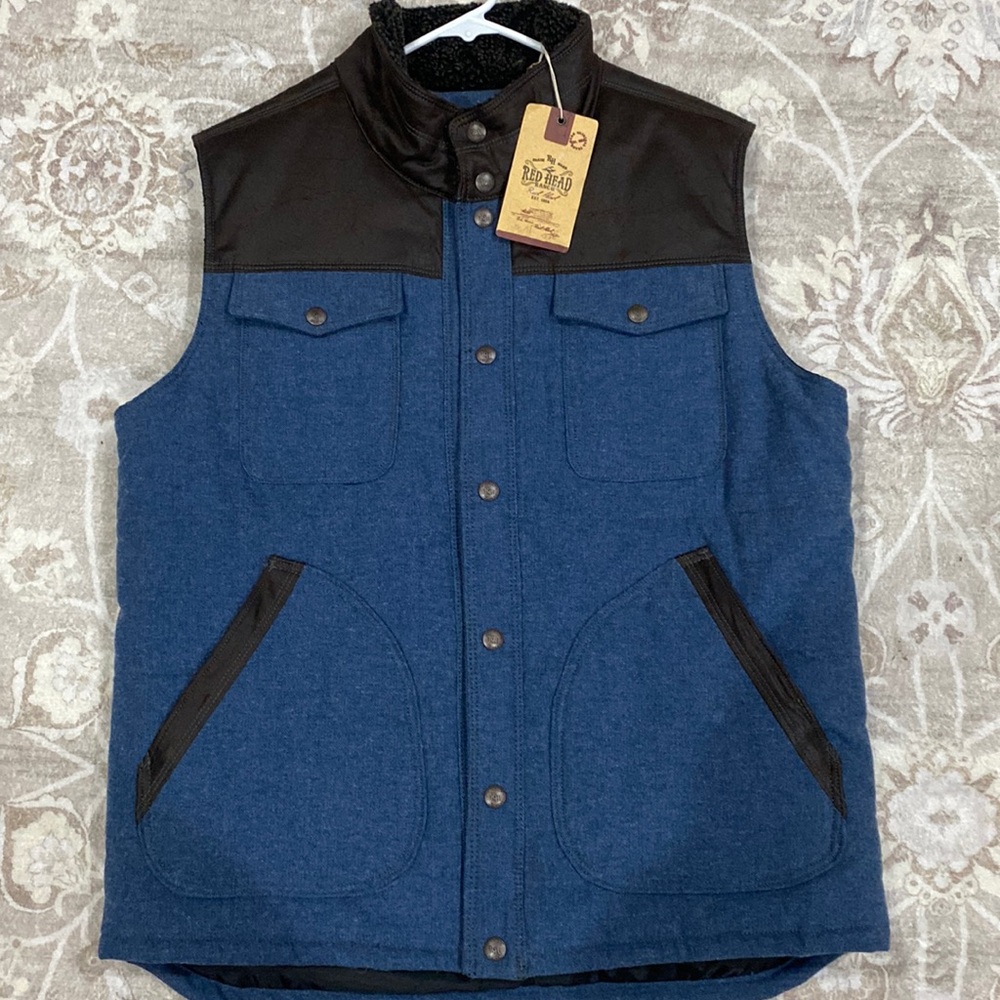 Brand new redhead ranch denim vest